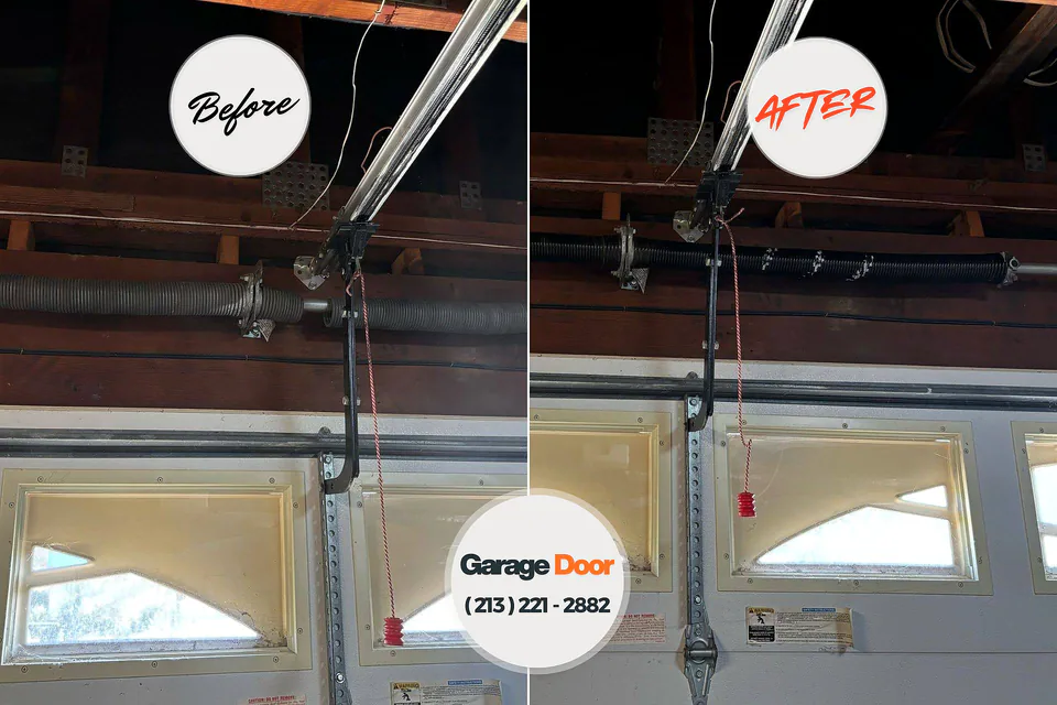Before and after: garage door repair Westvale, NY